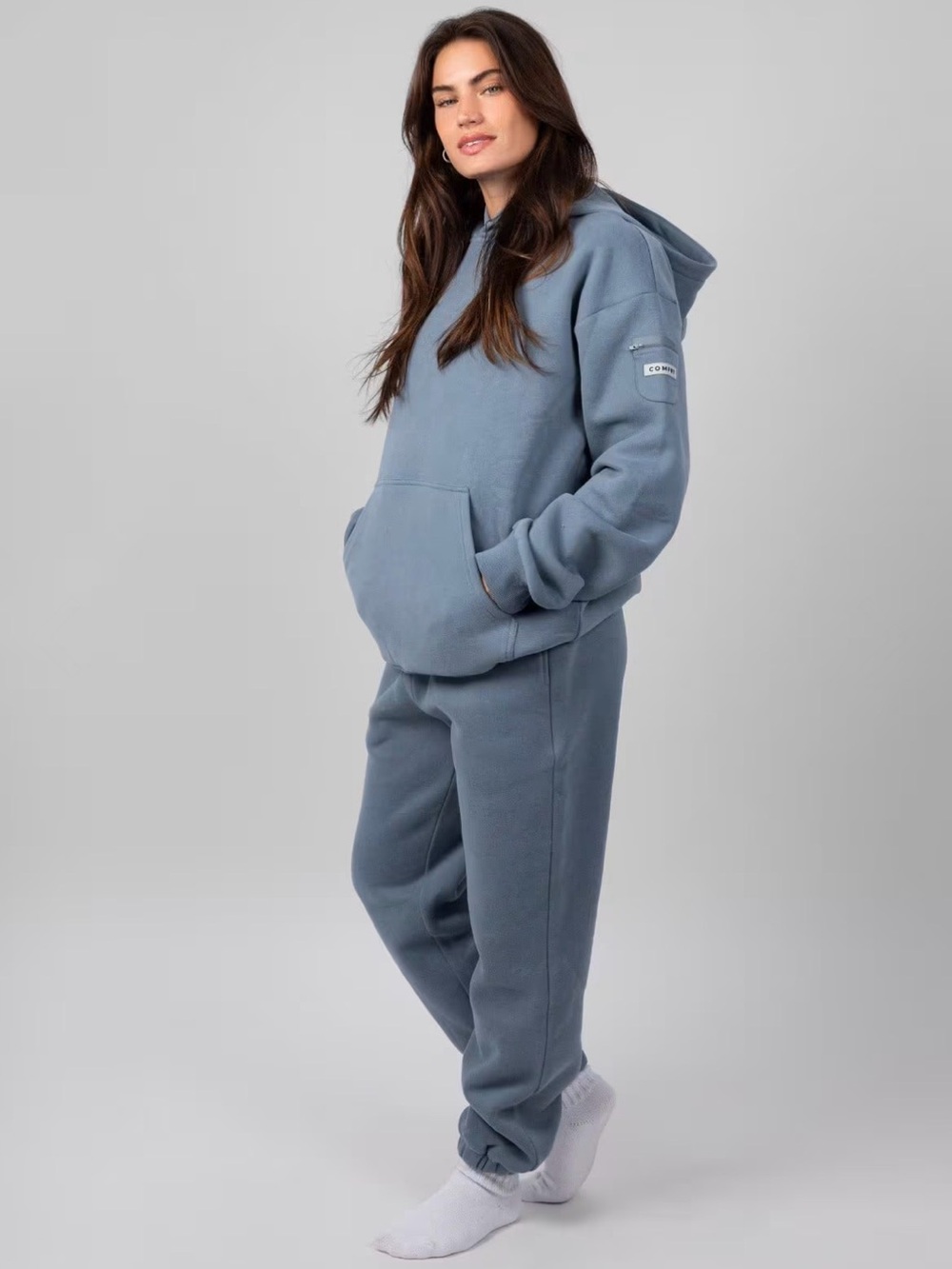 Comfrt essential  Blue Hoodie & Sweatpants Set - medium set